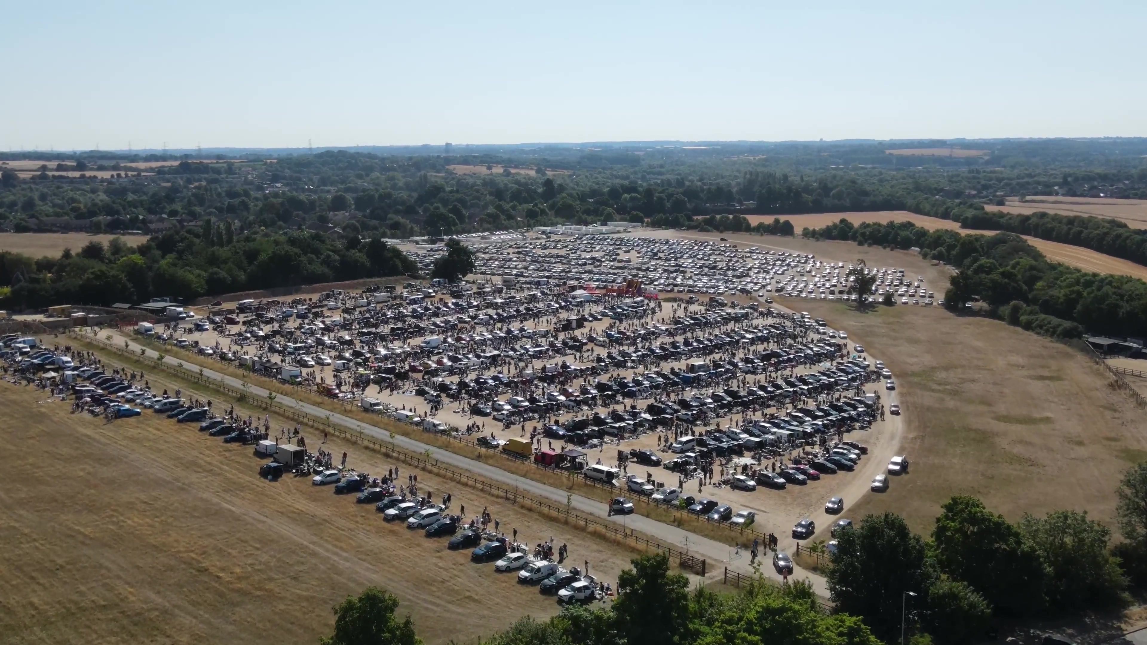 An aerial view of a busy Capital Boot Sale